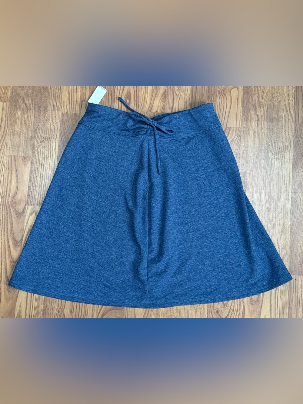 ❤️ T by Talbots Heathered Navy Blue Drawstring Skirt (B15)